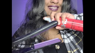 ASMR semi  rushed Hair Straightening No Talking [upl. by Downing650]