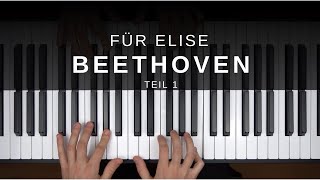 Für Elise  Piano Tutorial Deutsch für Anfänger  Einfach Klavier lernen  Teil 1 [upl. by Louth17]