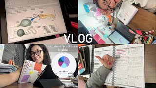 vlog rotina de uma vestibulanda de medicina  estudando por 10 horas 8 horas líquidas [upl. by Annaxor]