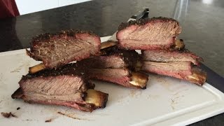 BBQ beef ribs on the weber Texas style low and slow [upl. by Linehan]