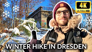 WINTER HIKE ⛷️ DRESDEN HEATH  From Weißer Hirsch to Wolfshügel  4k Walking Tour Snow ASMR [upl. by Nora]