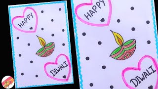 Diwali 🪔🎇 Greeting Card  Easy diwali card making ideas  Diwali card making for compitition [upl. by Tarrel119]