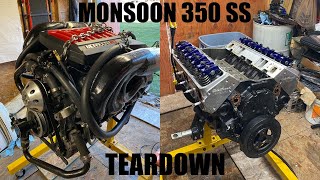 Indmar Monsoon 350 SS 57 Chevy Engine TEARDOWN How to teardown to block [upl. by Ahsiena]