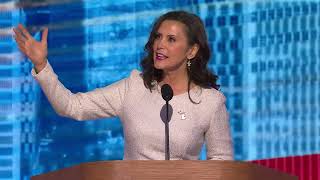 Full Remarks Michigan Gov Gretchen Whitmer speaks at DNC [upl. by Rubetta]