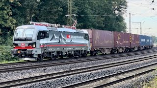 Prachtige goederen treinen bij Duisburg aan de Lotharstrasse met nieuwe SBB 193 XLOAD Tyfoon 4K [upl. by Shalna]