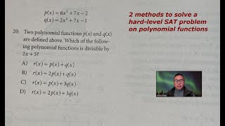 Use 2 methods to solve a SAT hardlevel problem on polynomial functions [upl. by Francine]