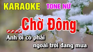 Karaoke Chờ Đông Tone Nữ Nhạc Sống Dễ Hát  Nguyễn Linh [upl. by Ginger]