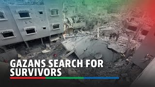 Gazans search for survivors after Israeli strike on Nuseirat  ABSCBN News [upl. by Otha]