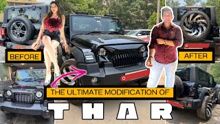 Highly Modified THAR 2024🚔  Best Thar Modification🛻  Karol Bagh Delhi  Full Processℹ️  MuskCzar [upl. by Dlanigger]