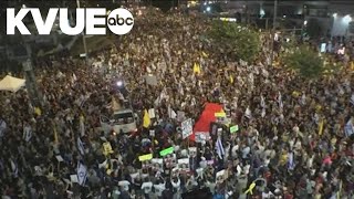 Israelis erupt in protest to demand a ceasefire after 6 more hostages die in Gaza [upl. by Adnara381]