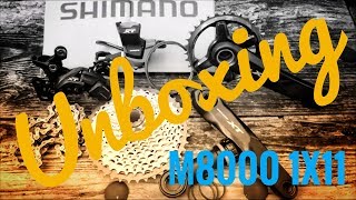 Shimano XT M8000 1x11 Drivetrain Groupset Unboxing [upl. by Paulsen]