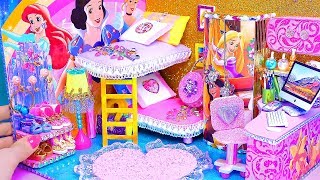 DIY Miniature Disney Princess Dollhouse [upl. by Yank]