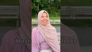 NonMuslims react to wearing hijab Urban Modesty ♥️🧕🏽 shortvideo status islam youtubeshorts [upl. by Ansilme]