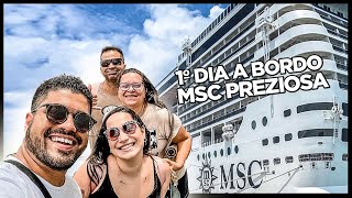 1º DIA A BORDO  MSC PREZIOSA [upl. by Ynotna]