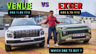 Hyundai VENUE vs EXTER 🔥 Comparison video ❤️😍 [upl. by Nilknarf]