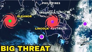 Cyclone Lincoln Redevelop Near WA Cyclone Eleanor Nearing Mauritius [upl. by Avonasac]