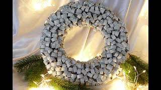 Glitzernder Weihnachtskranz – Tür und Tischdeko – Glittering Christmas wreath – Corona de Navidad [upl. by Amelus810]