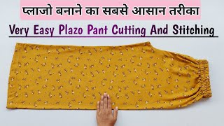 Very Easy Palazzo Pant Cutting and Stitching Plazo Cutting For Beginners  Style by Radhika [upl. by Avruch476]