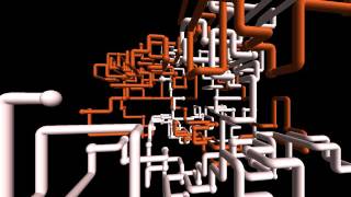 43 original 3D pipes screensaver 10 hours no loop with teapots [upl. by Isewk]