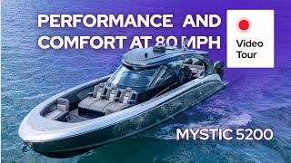 Ultimate Yacht Tour Thrilling Mystic M5200  Comfortable 80MPH Performance Boat [upl. by Einnod269]