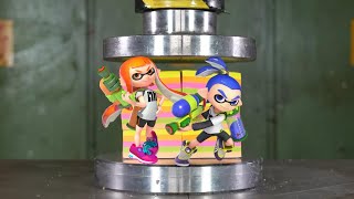 Humanoid Squid Creature Vs Hydraulic Press Splatoon 3 [upl. by Ennyrb]