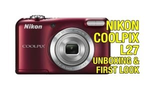 Nikon Coolpix L27 Digital Camera Unboxing amp First Look [upl. by Uhej]