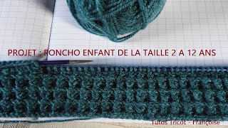 Tuto Tricot Projet  Poncho Enfant avec manches création et Pull Femme Jacquard création [upl. by Unam]