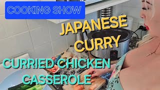 JAPANESE CURRY CHICKEN CASSEROLE COOKING SHOW djpamelamc slowcooker japanesecurry casserole [upl. by Elleunamme45]