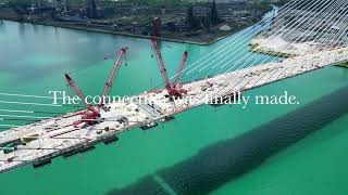 GORDIE HOWE BRIDGE CONNECTION 6 14 2024 by Windsor Aerial Drone Photography [upl. by Nnylimaj]