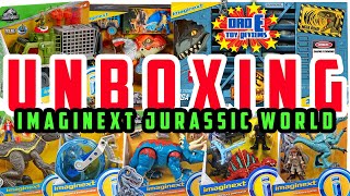 UNBOXING Imaginext Jurassic Park Toy Collection  DadE Toy Reviews  Episode 11 [upl. by Ocsecnarf]