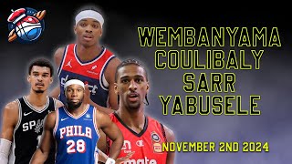 Wemby  Coulibaly  Saar  Yabusele  Highlights Nov 2nd 2024 [upl. by Peder882]