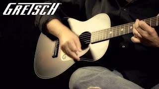 Jon Rauhouse on the Gretsch G9500 Jim Dandy 24 Flat Top  Featured Demo  Gretsch Guitars [upl. by Kissiah]