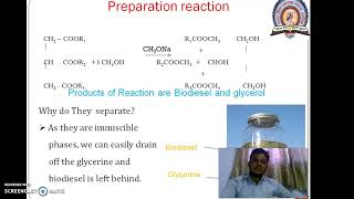 Production of Biodiesel From Vegetable Oil [upl. by Aikyt]