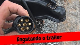 18 Conheça o engate do trailer e o freio elétrico americano do Winnebago [upl. by Ueik]