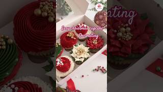 christmas cupcake decorating ideas  how to make frosting for cupcakes  cupcakes decoration ideas [upl. by Inaleon117]