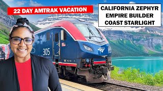 22 Day Amtrak Vacation On Our Favorite Trains Coast Starlight Empire Builder amp California Zephyr [upl. by Melnick]