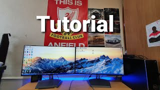 How To Connect Two Monitors To One PC  Tutorial [upl. by Metcalf268]