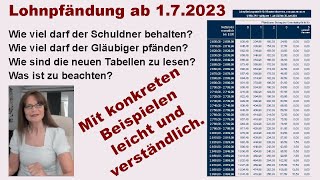 Lohnpfändung ab 1 Juli 2023 bis zum 30 Juni 2024 [upl. by Hardwick]