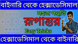 Binary to Hexadecimal and Hexadecimal to Binary Conversion  Bangla Tutorial  HSC  ICT [upl. by Irrac]