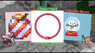 3 Minecraft Christmas Texture Packs For Bedwars 18  FPS Boost [upl. by Ykcor]