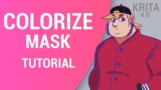 Como usar o Colorize Mask no Krita  Para colorir rápido e fácil com mouse ou mesa [upl. by Nnairda300]