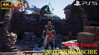 World Events Snotinghamscire  Assassins Creed Valhalla  PS5 4K60P [upl. by Aneehsyt]