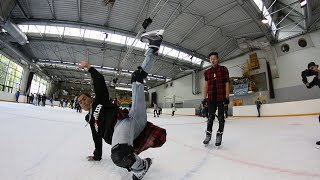 How to ice skate  our way  Freestyle Ice Skating [upl. by Annaerdna]