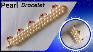 Pearl Bracelet Women  Beads Bracelet Making  DIY Beaded Bracelet  Handmade  Love For Beads [upl. by Lidia993]