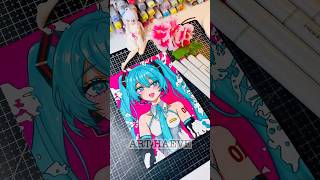 Drawing Hatsune Miku shorts hatsunemiku drawinganime [upl. by Eidassac]