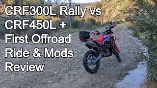 Honda CRF300L Rally vs CRF450L amp First Offroad Ride Review [upl. by Nwahc]