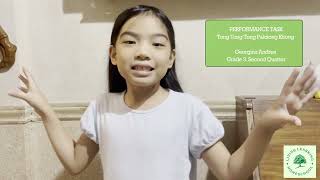 Tong Tong Pakitong Kitong Performance Task Grade 3 Second quarter Living Learning Homeschool [upl. by Naryk]