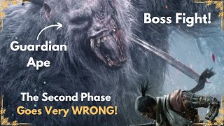 Sekiro™  Guardian Ape Boss Fight Second Phase Goes Wrong [upl. by Eityak843]