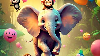 Aik mota hathi jhoom k ChalaKids poemfun animated version 😍🥳🎉 [upl. by Nnyletak]