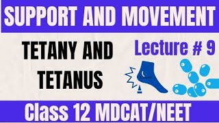 TETANY AND TETANUS LECTURE 9  CLASS 12MDCAT [upl. by Airehs]